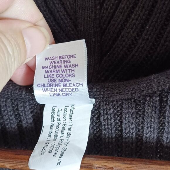 Miss Attitude Fair Isle Fur Trimmed Hooded Knit Brown Pink Girls L Sweater Vest - Picture 7 of 7